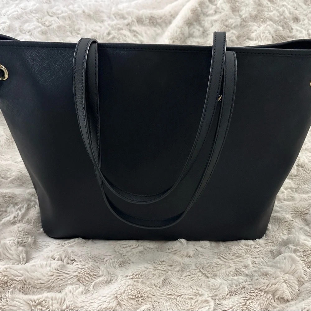 Michael Kors Black Leather Tote Bag - Picture 3 of 5
